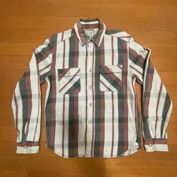 JELADO 제라드/헤비 체크 플란넬 셔츠 블랙 x 그레이 x 빨간색