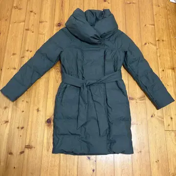 PLST 플라스테 90cm 기장 다운 코트 카키