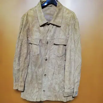 PALZILIERI 베이지 가죽 긴팔 셔츠 44