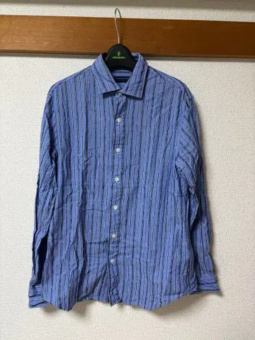 TOMORROWLAND 긴팔 셔츠 파랑과 화이트 스트라이프