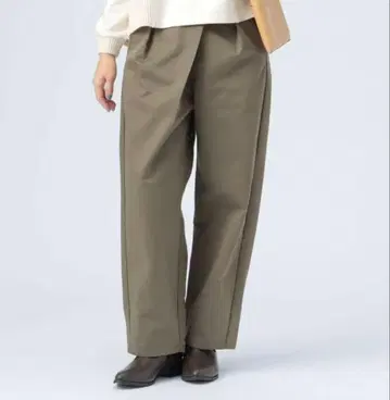 beams Heart 아지메 허리 팬츠 카키