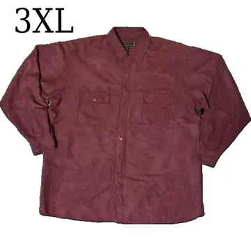 버건디 빅 실루엣 긴팔 셔츠 3XL