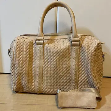 G.NINE TOKYO 백 보스턴 백 베이지 미사용 새상품 뜨개질