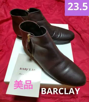 BARCLAY 브라운 앵클부츠 24cm 투톤