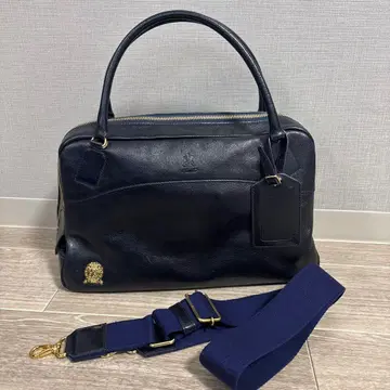 [ A.D.M.J. ] 에이디엠제이 A4 토트백 어깨 가죽 네이비