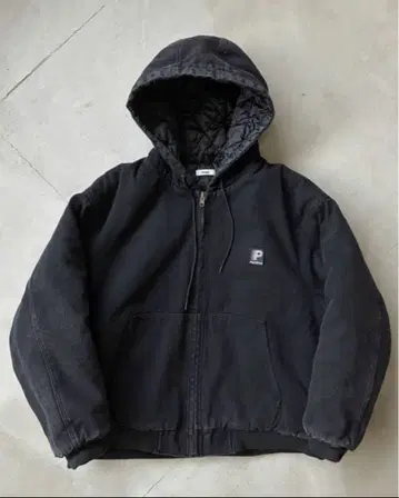 Perushu 케미컬 덕 라이크 후드 블루종