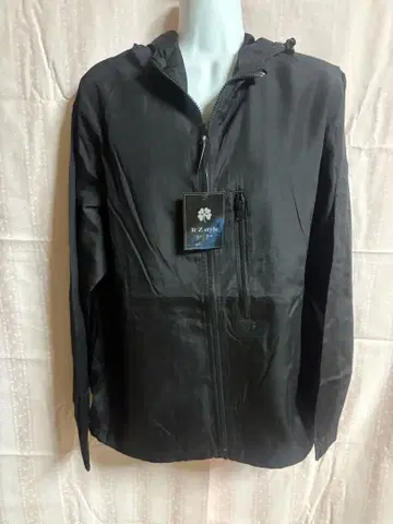 EZ Style 후드 부착 나일론 자켓 L 사이즈 블랙