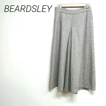 BEARDSLEY 그레이 플리츠 가우초 팬츠 허리밴딩 프리