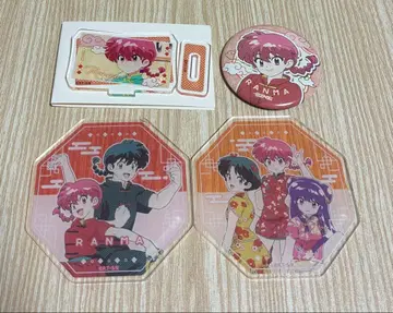 란마 1/2 캔두 아크릴 스탠드 캔뱃지 란마 아카네 샴푸