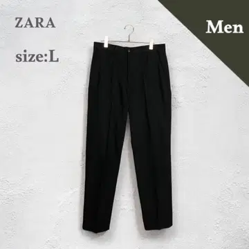 자라 ZARA 남성용 슬랙스 블랙 깔끔한 포멀 비즈니스
