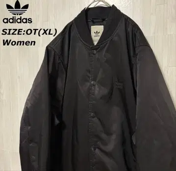 adidas 블루종 트레포일 빅 로고 봄버 자켓