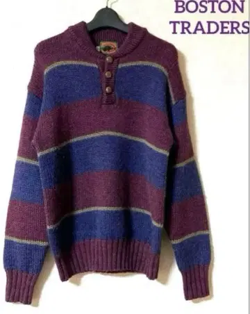 새상품급 BOSTON TRADERS 울 니트 스웨터 구제 의류 싸개 버튼