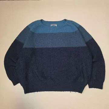 (구제 의류) 패턴 니트 보더 울 니트 짧은 기장 cityboy 90s