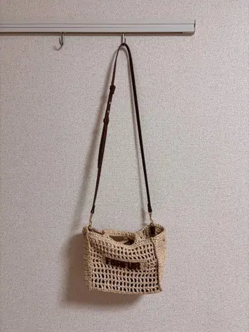 FURFUR 라피아 로고 토트백