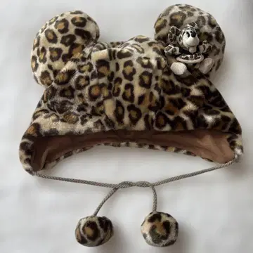 디즈니 팬 캡 레오파드 무늬 미니