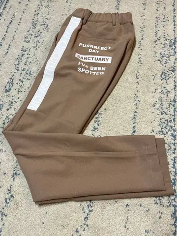 PW CIRCULUS 여성용 정전기 방지 스트레치 로고 사이드 라인 팬츠