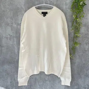 [ 바나나리퍼블릭 ] V넥 스웨터 코튼 니트 무지 심플 화이트 M