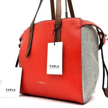 미사용 보관품 택 포함 훌라 복조리 토트백 로고 숄더 대용량 오렌지