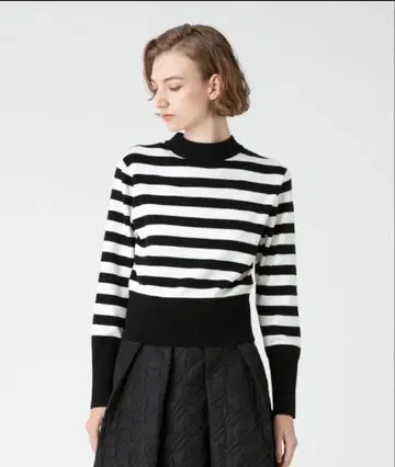 컨디션 최상 정가 24,200엔 루루 윌비 바이컬러 모크넥 풀오버