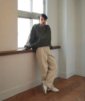 TINA JOJUN 코튼 치노 트라우저 팬츠