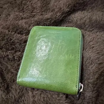 Hender Scheme 그린 가죽 접이식 지갑