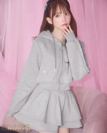 미셸 마카롱 프릴 스커트 셋업 (이너 팬츠 포함)