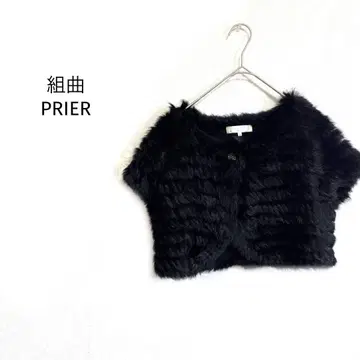 쿠미교쿠 프리예 퍼 볼레로 비쥬 단추 포함 고급 블랙