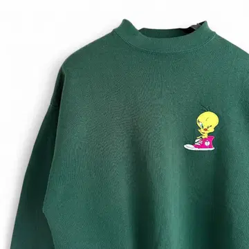 90s 빈티지 USA LOONEY TUNES 자수 맨투맨 K1