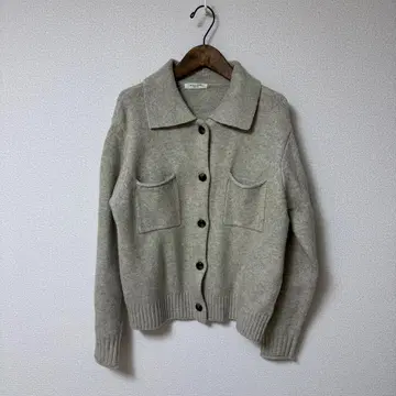 그레이 크롭 가디건