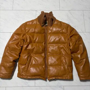 레어 Canyon de chilly 가죽 다운 자켓 카멜 계열