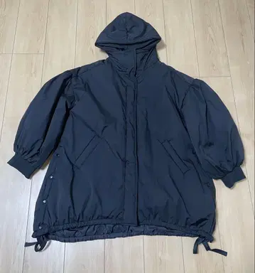 JEANASIS 지나시스 몬스터 후드티 코트 블랙