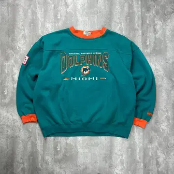 리 NFL 자수 팀 로고 돌핀스 맨투맨 그린 XL 6062