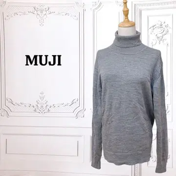 [ 무인양품/무지 ] 울 니트/스웨터 [ L ] 그레이 무지 심플 긴팔