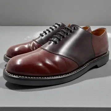 [레어] 리갈 안장 신발 가죽 신발 26.5 브라운 유리 가죽