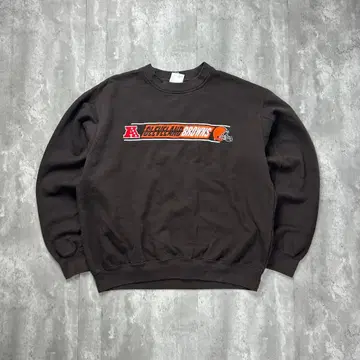 NFL 자수 팀 로고 브라운스 맨투맨 브라운 L 상당 6063