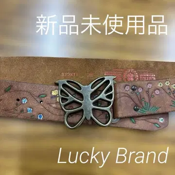 미사용 새상품 Lucky Brand 꽃무늬 자수 가죽 벨트 럭키 브랜드