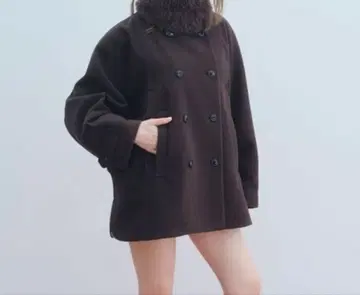 Heather 멀티웨이 칼라 케이프 코트 브라운