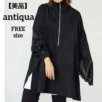 [ 새상품급 ] antiqua 안티카 하프 지퍼 풀오버 라인 커프스 단추