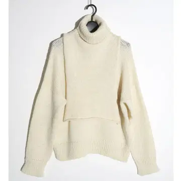 SEEALL 2WAY 레이어드 터틀넥 니트 LLAMA