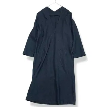 GALERIE VIE 울 혼방 V넥 원피스 그레이 S-M 상당 일본제