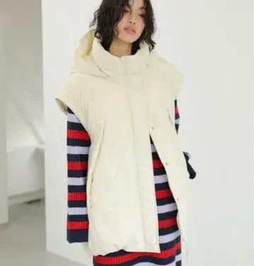 LEPSIM 에어써멀 멀티 WAY 후드 코트 아이보리