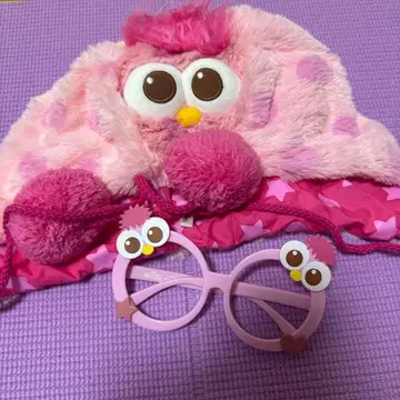 USJ 모피 팬캡 모자 안경 세트