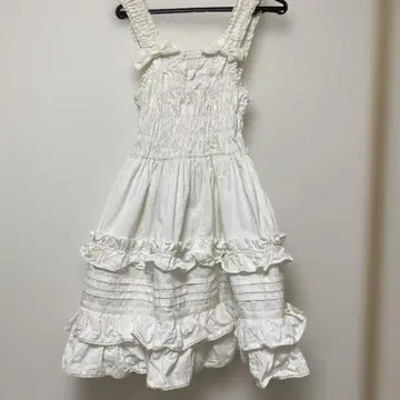 BABY THE STARS SHINE BRIGHT 화이트 리본 원피스