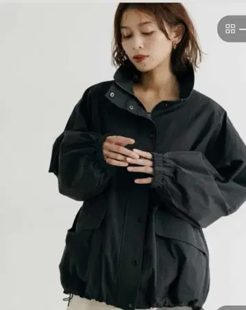 나일론 스탠드 카라 블루종