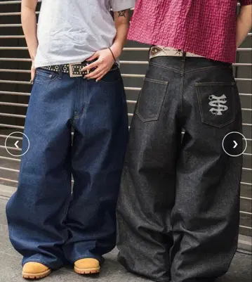 네이비 와이드 데님