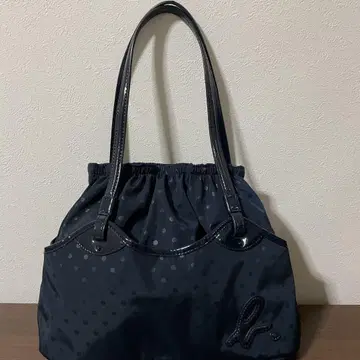 개점 세일 사용 1일 새상품급 에네스베 가죽 x 나일론 로고 백