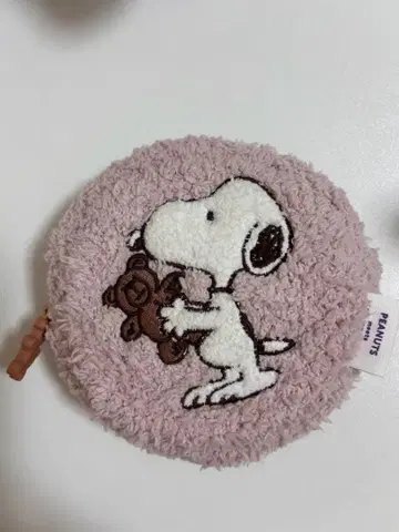 젤라또피케 SNOOPY x BEAR 아플리케 파우치 스누피 핑크