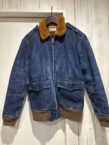 풀카운트 FULLCOUNT B-10 데님 플라이트 자켓 보아 안감