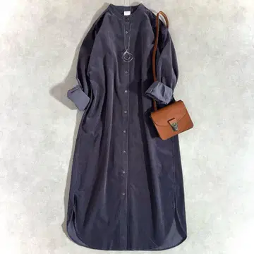 어반 리서치 도어스 23AW 코듀로이 셔츠 원피스 그레이 S