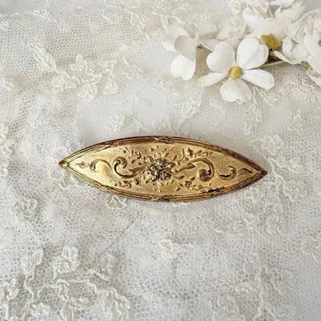 프랑스 앤티크 1930년대 놋쇠 꽃 무늬 브로치